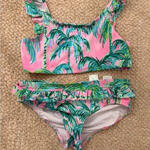 Lilly Pulitzer Tropical Palm Tree Kids Swim Set